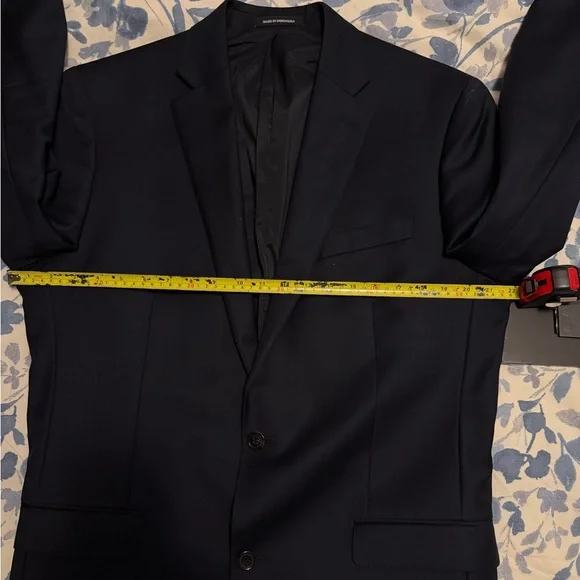Lauren Ralph Lauren Black Label Slim 42L Navy Wool Blazer 2 Button Sport Coat